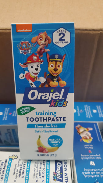 Lot of Orajel Kids Training Toothpaste 121pcs (Dated 02/24 and 04/24)