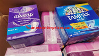 Lot Of Assorted Pads And Tampons 21Packs