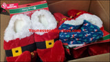 Shopify Auction Lot Of Assorted Christmas Slippers 25Pairs (Adult Santa = 14Pairs) (Sherpa